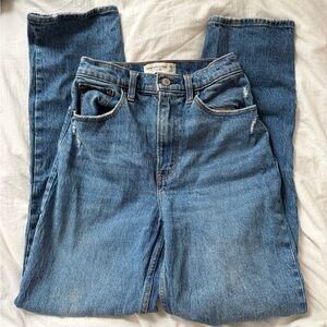 Abercrombie & Fitch Medium Blue Straight-Leg Jeans